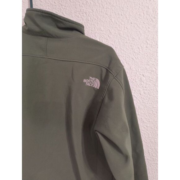 Men's North Face Soft Shell Jacket Green With Fleece Lining Size Small - Picture 10 of 10